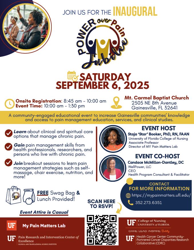 Flyer for Power over Pain Jubilee