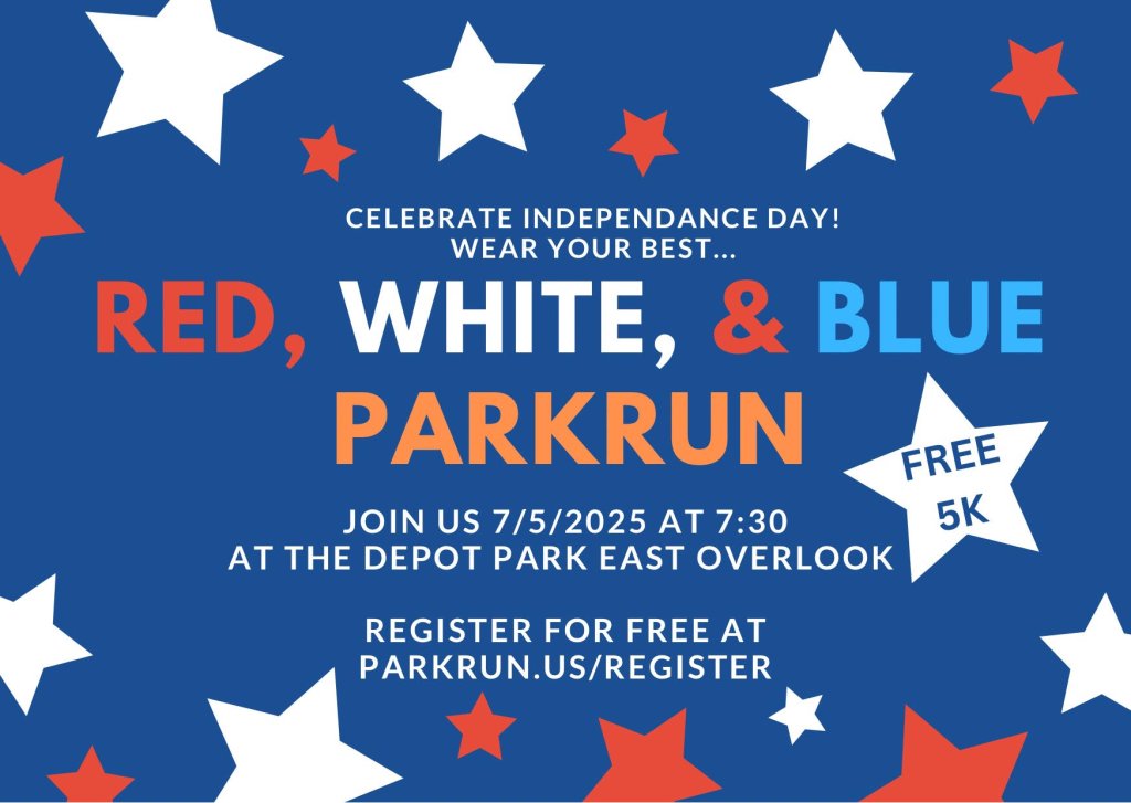 facebook cover graphic with red and white stars on a blue background with information of the event