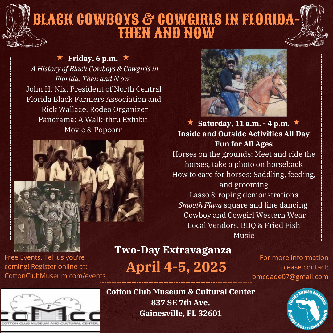 Flyer for black cowboys and cowgirls in florida
