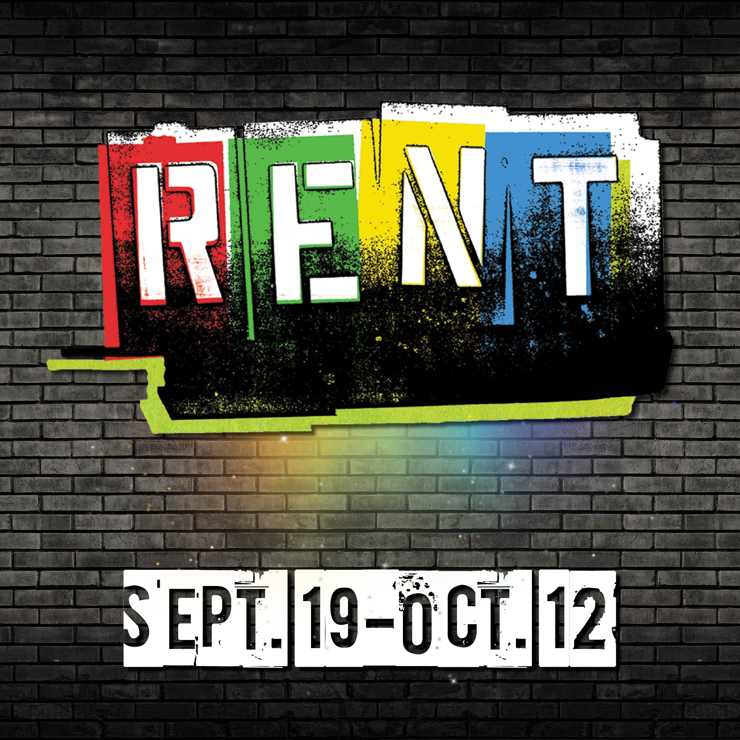 RENT logo and performance dates Sept 19 to Oct 12