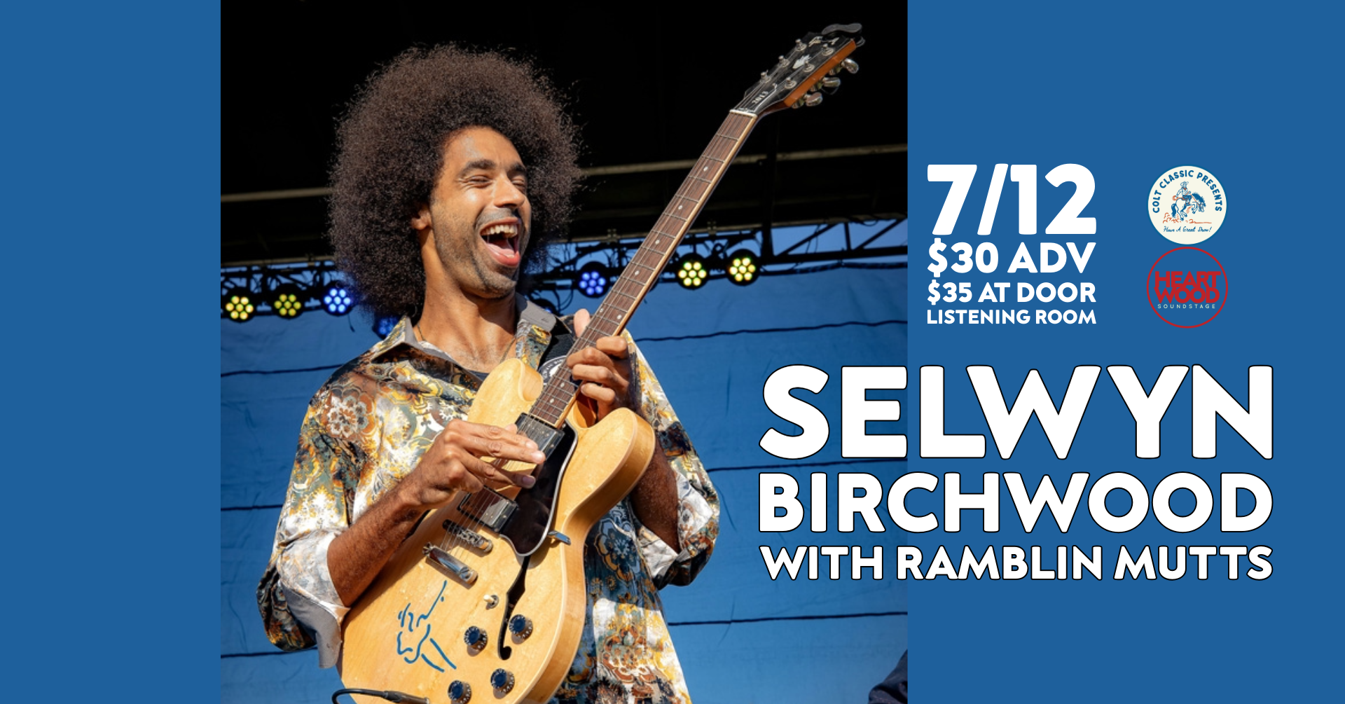 Selwyn Birchwood with guitar