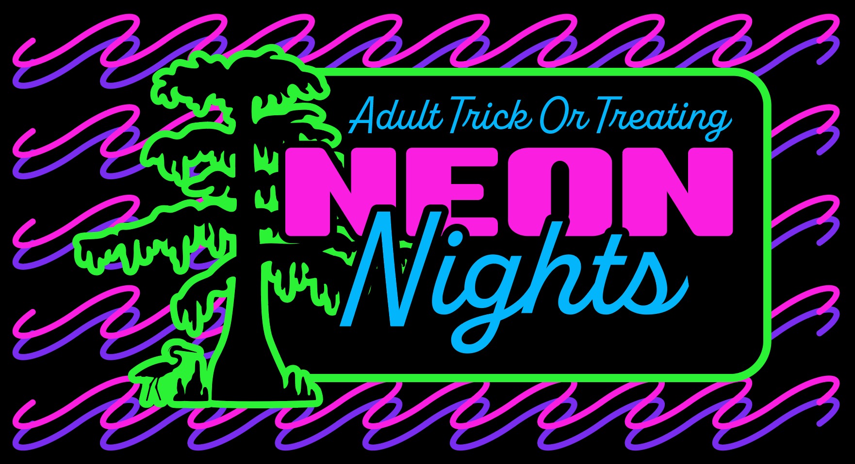 swam phead adult trick or treating neon nights