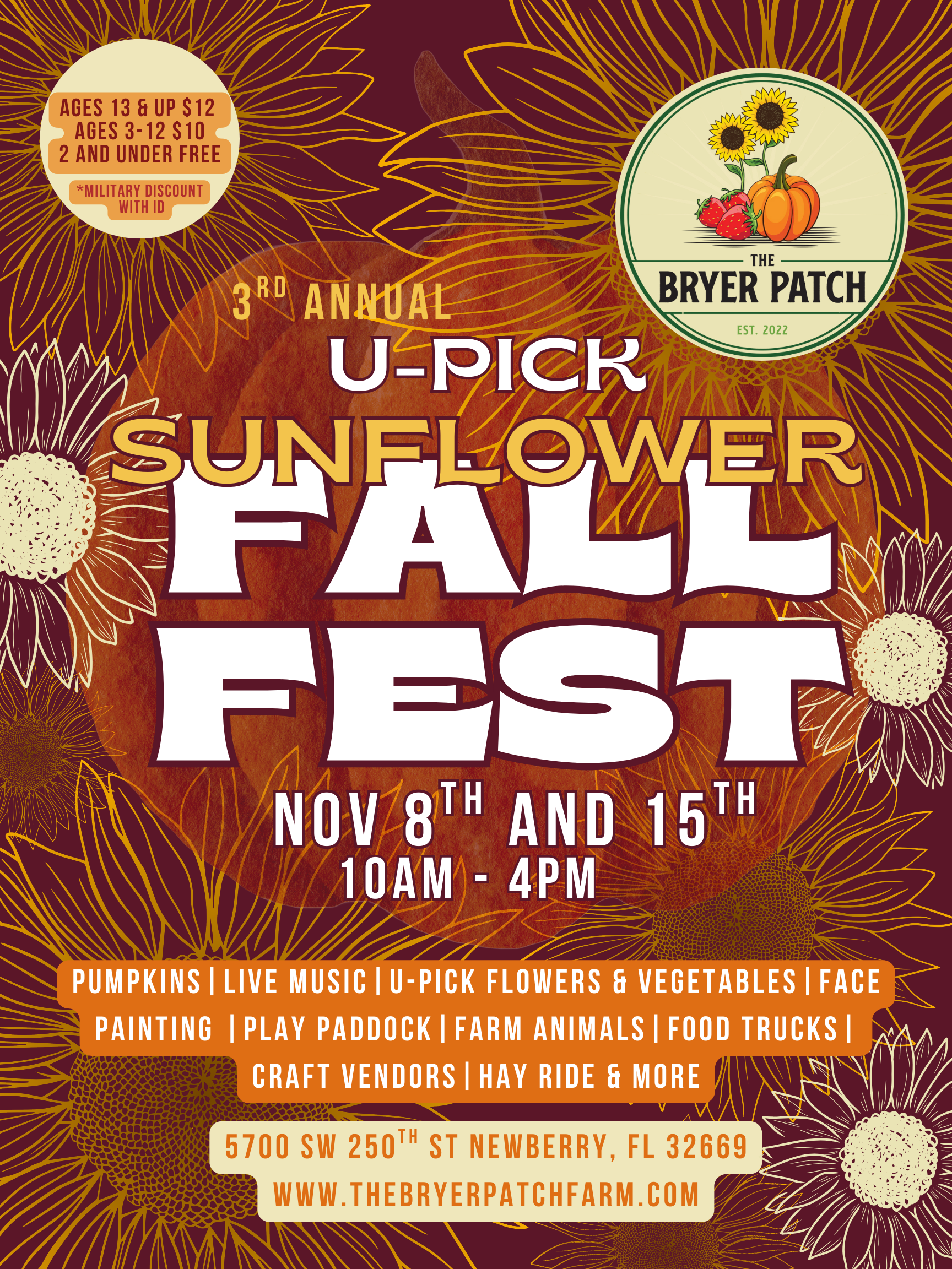 sunflower fall festival poster