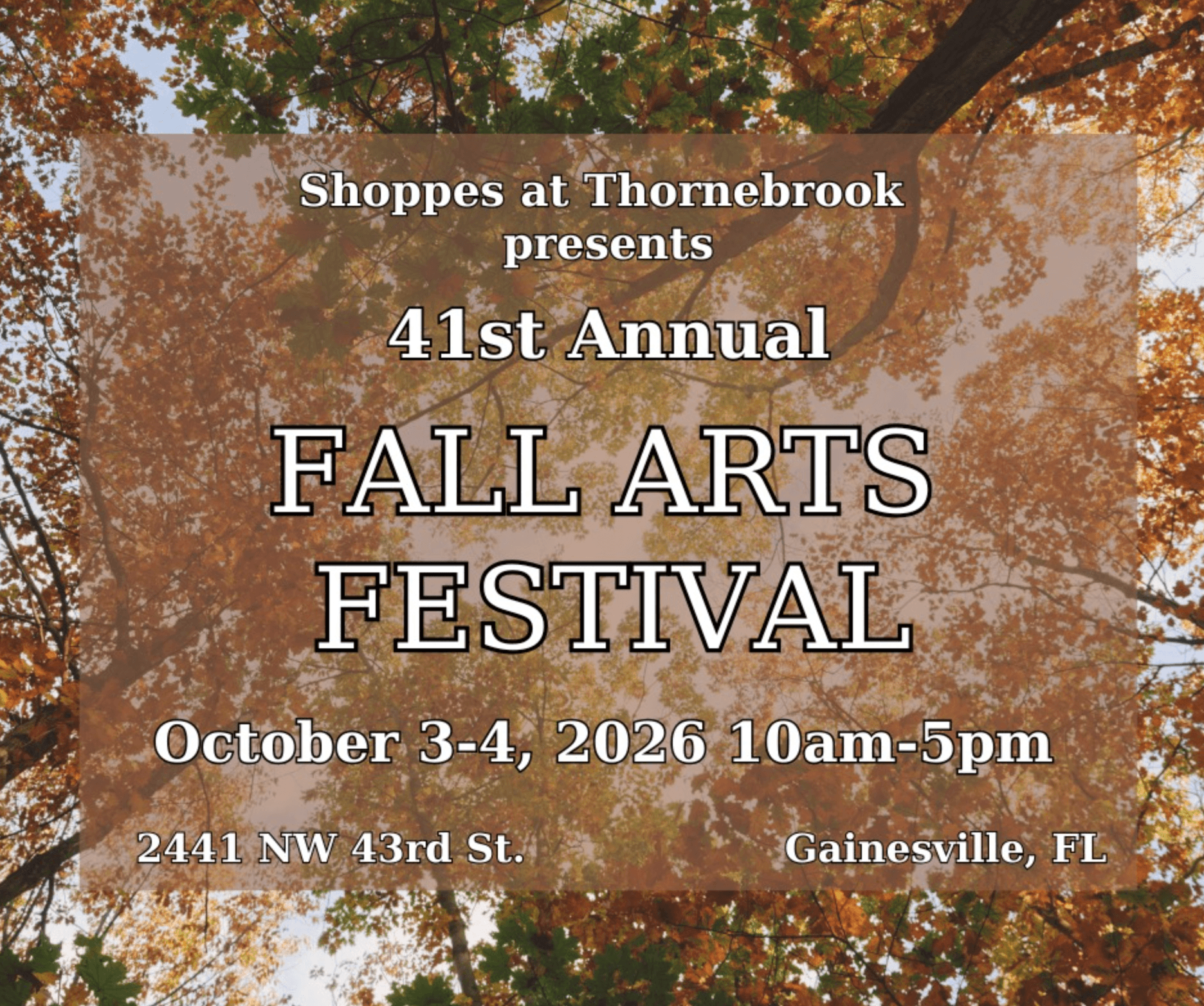 Poster for 41st Annual Fall Arts Festival