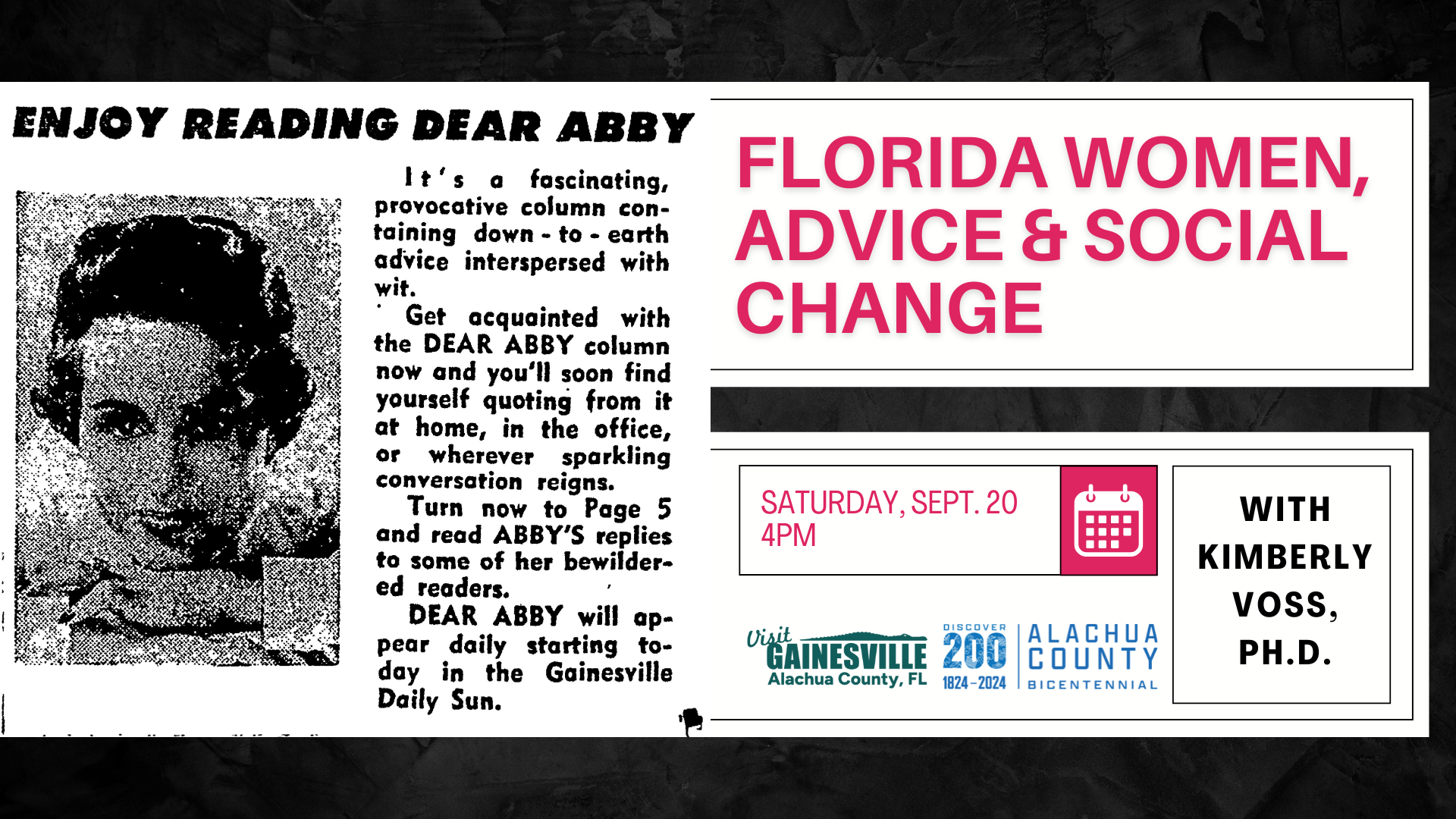 florida women advice and social change event flyer