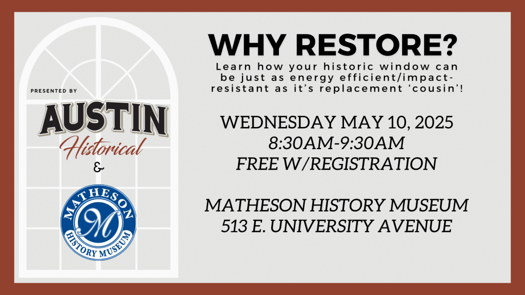 historic window restoration event flyer