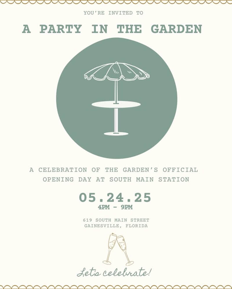 party in the garden invitation