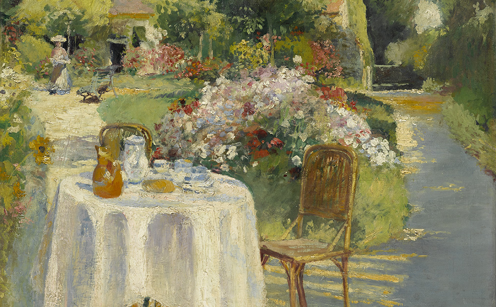 Robert Delaunay (French, 1885–1941). "In the Garden," 1904. Oil on canvas, 28 ¼ x 22 3/16 in. (71.8 x 56.4 cm). Brooklyn Museum, Gift of Iris and Gerald B. Cantor, 86.28. (Photo: Brooklyn Museum)