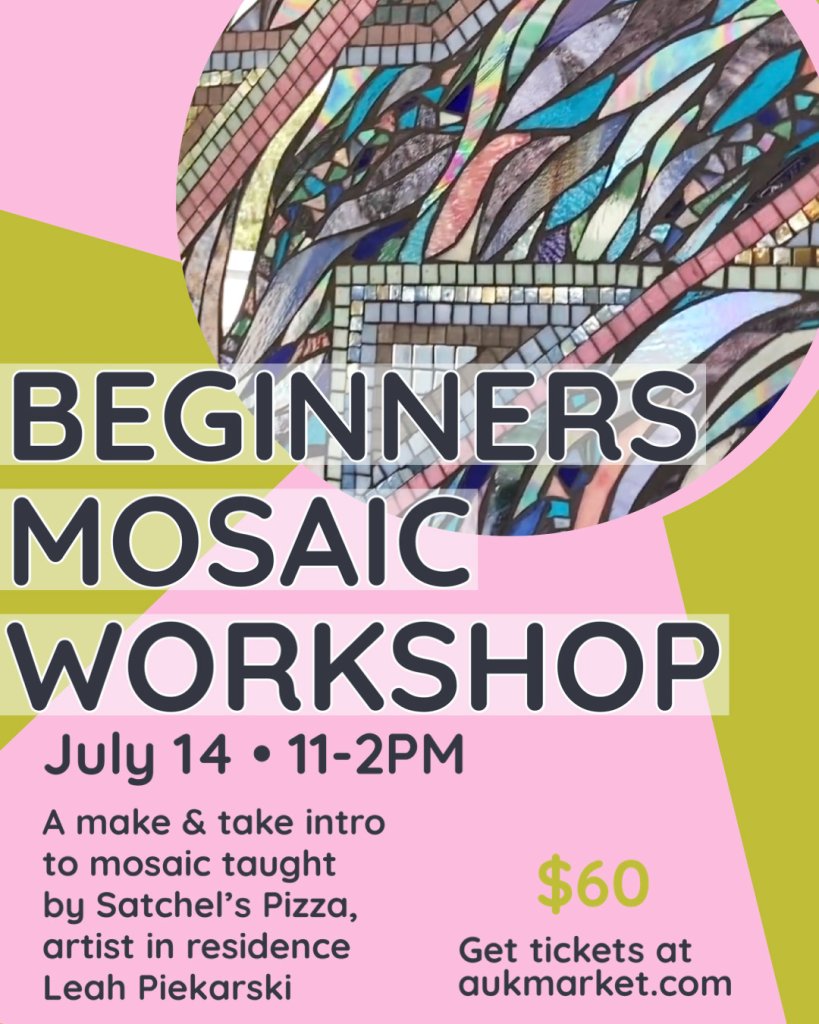 beginners mosaic workshop poster