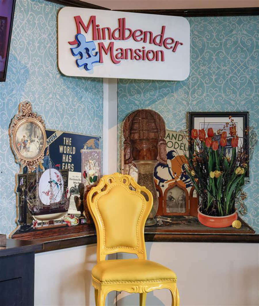 mindbender mansion exhibit at the cade museum