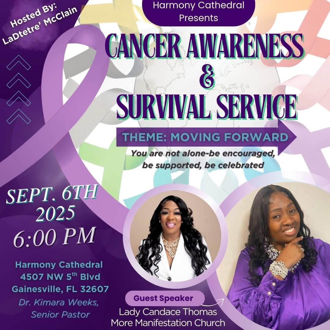 flyer for cancer awareness and survival service