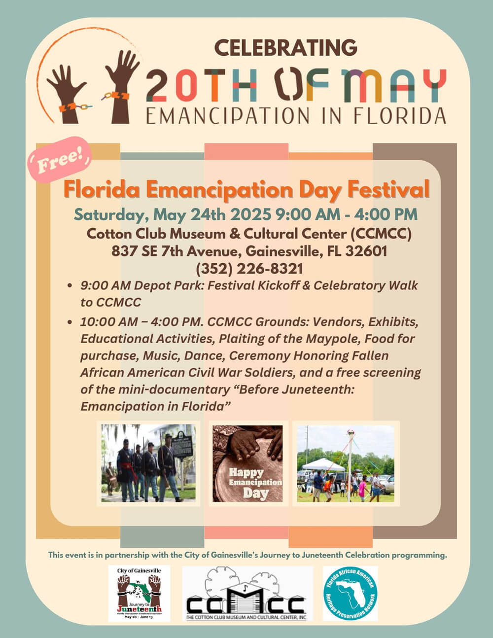 emancipation day in forida at the cotton club poster