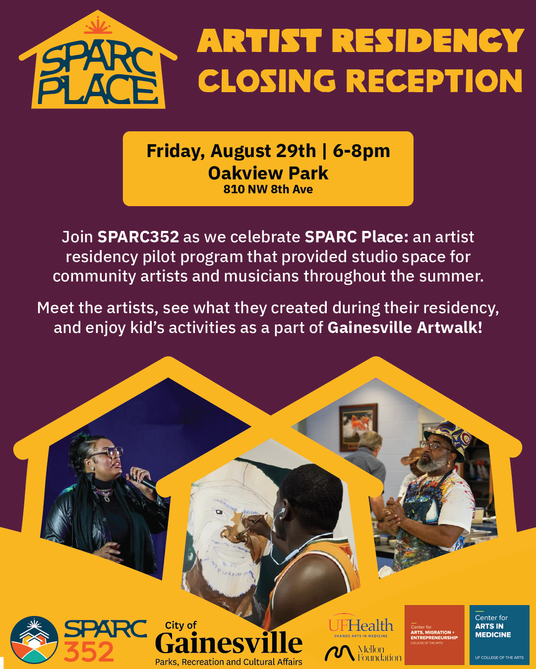 Sparc352 artist residency closing reception poster