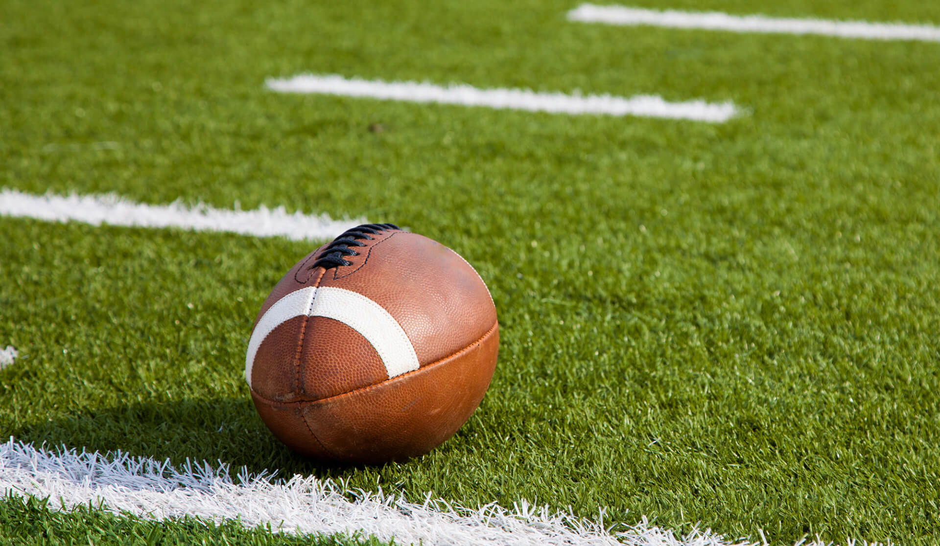 football on a grass field