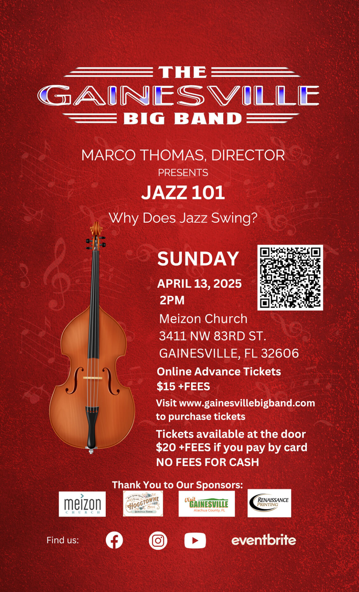 gainesville big band jazz 101 poster