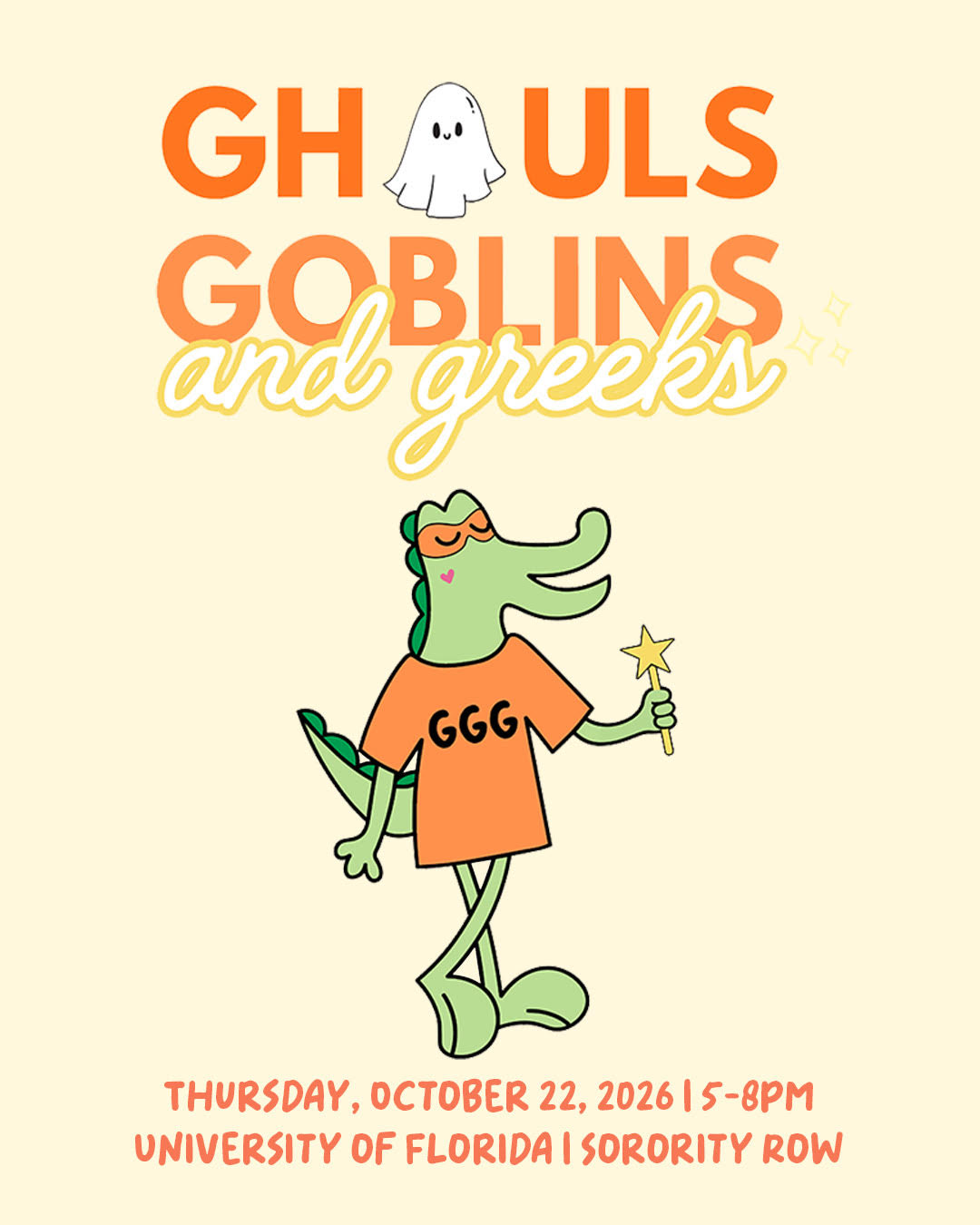 Poster for Ghouls, Goblins and Greeks Halloween Trick-or-Treat