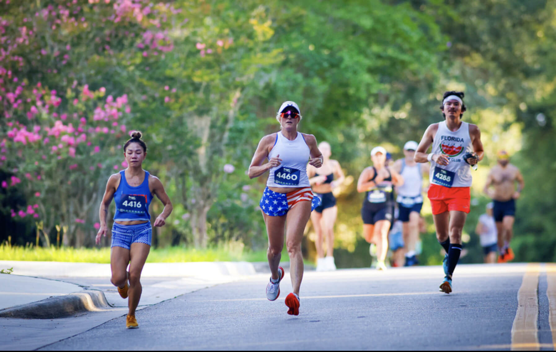 group of runners participating in the melon run