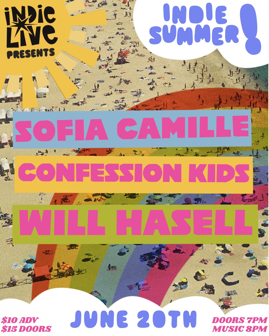 indie summer outdoor show poster