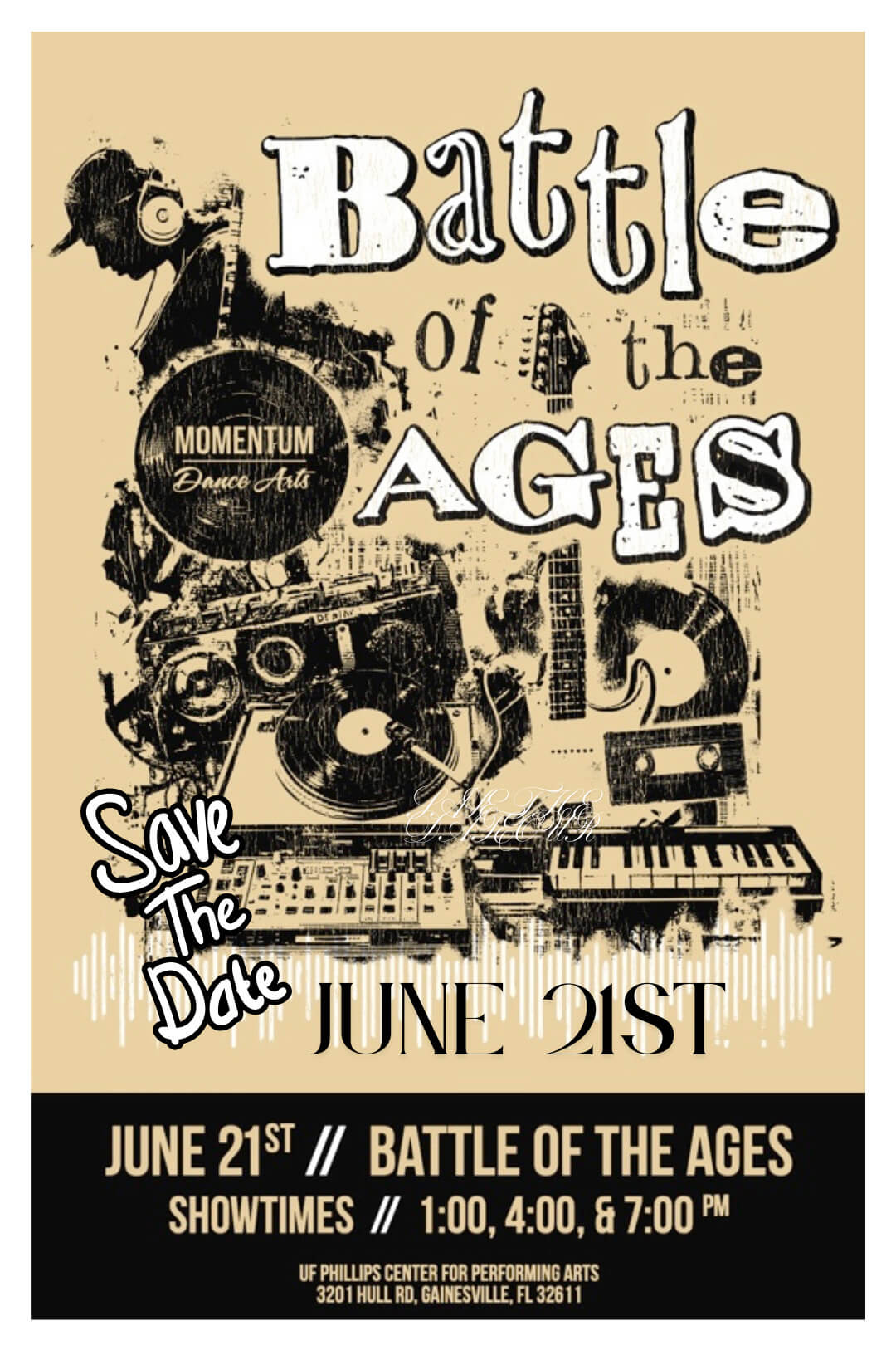momentum dance arts poster for battle of the ages event