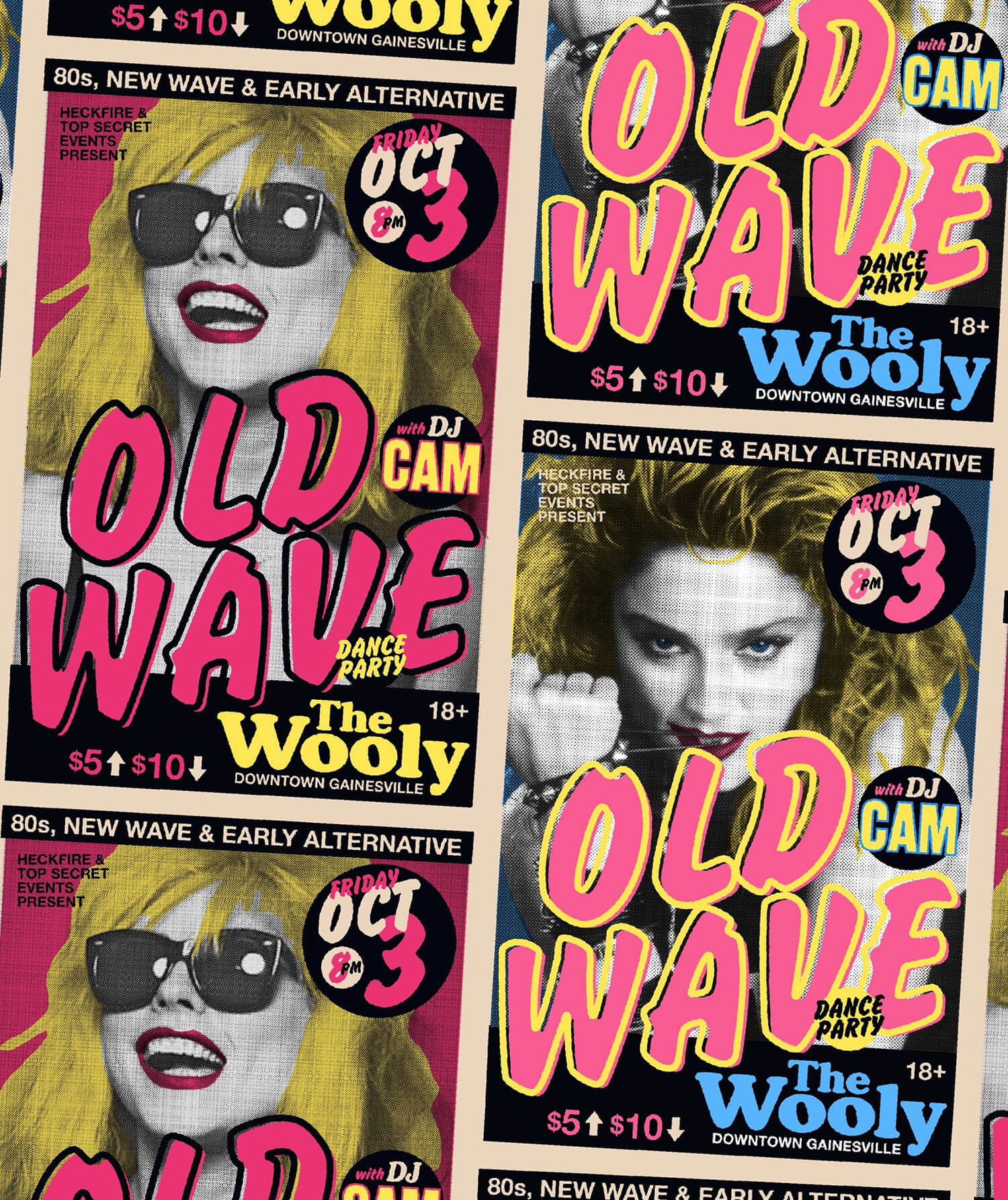 Old Wave dance party poster
