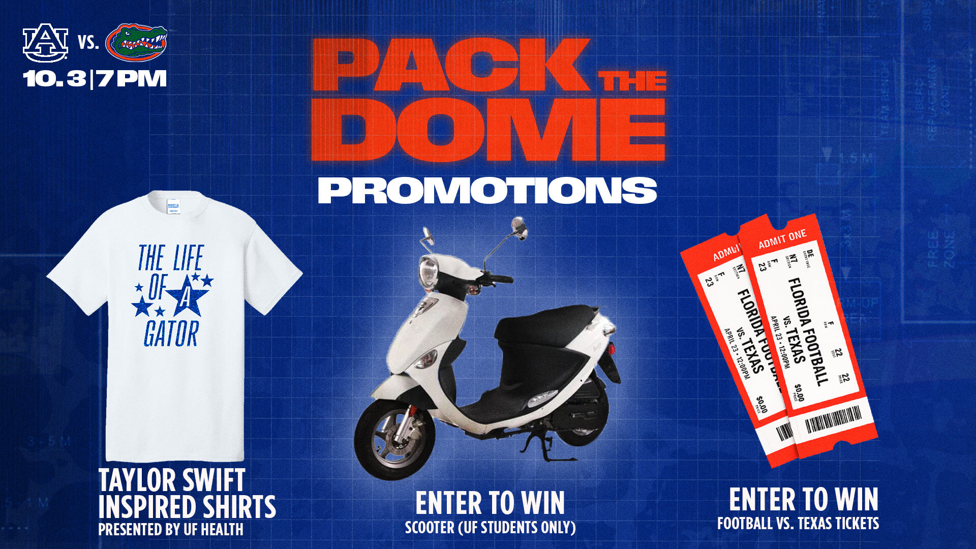 Pack the Dome promotions for Florida Volleyball