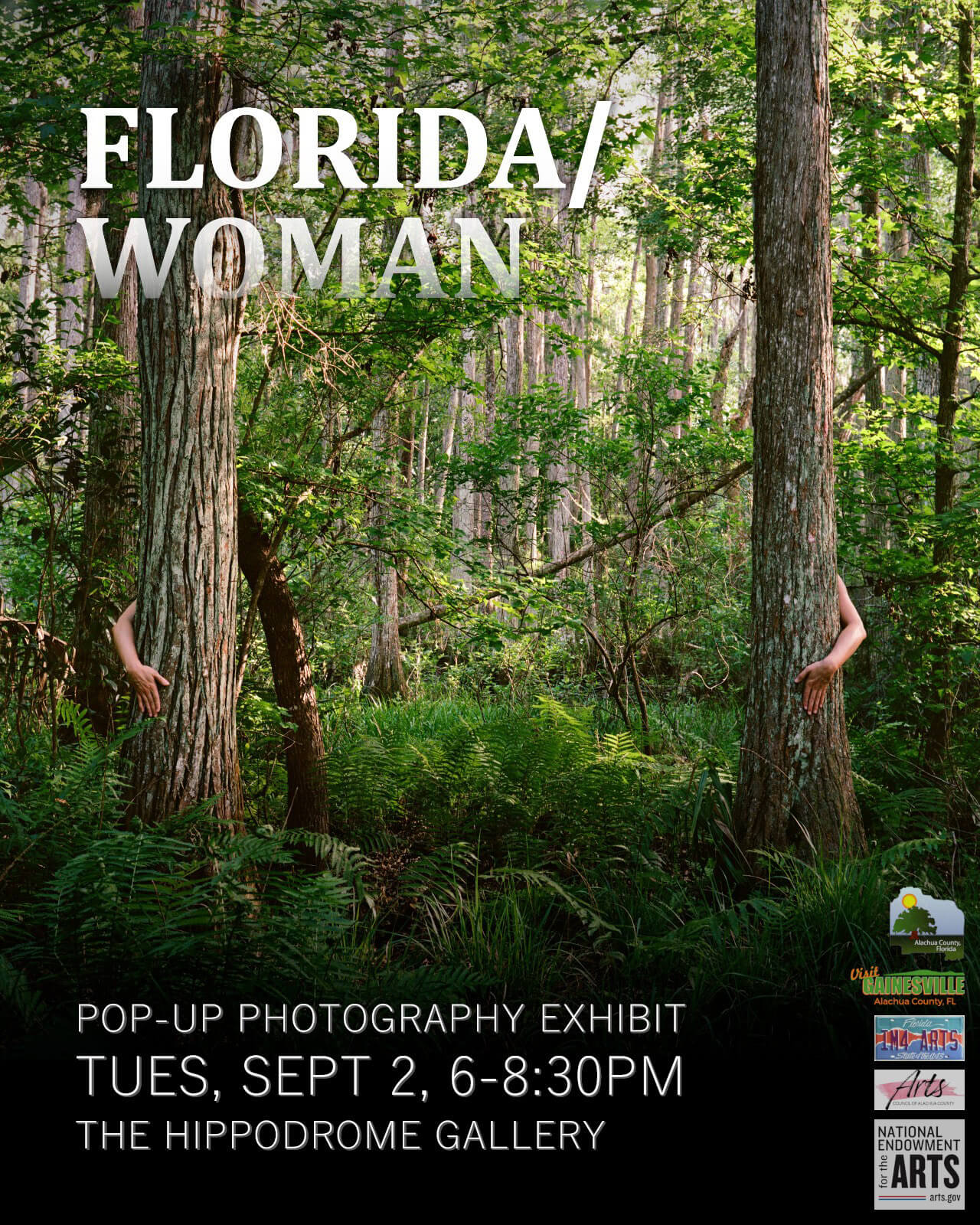 poster for florida woman pop-up photography exhibit