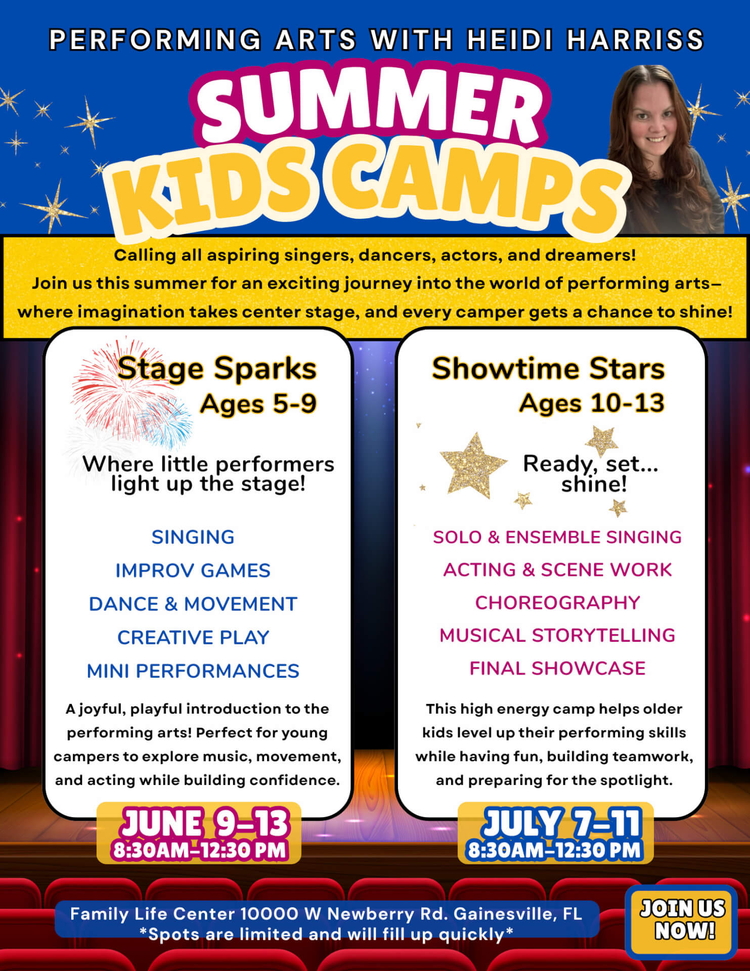 kids summer camps poster