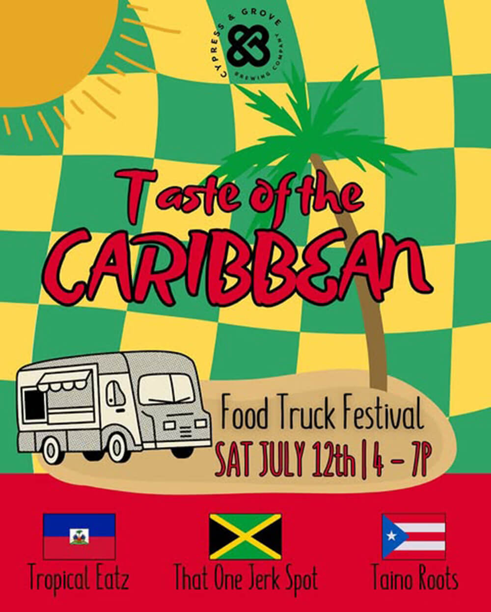 taste of the caribbean food truck rally poster