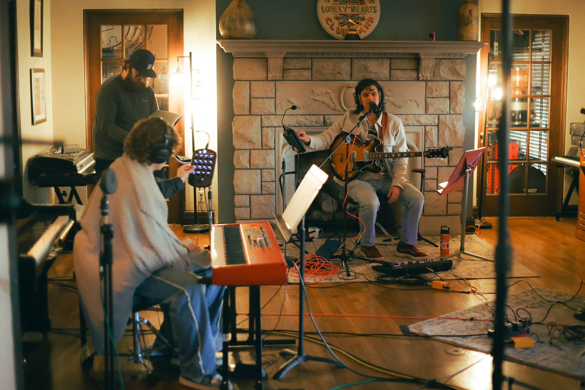 Thomas Allain recording at Ivy Manor Studios