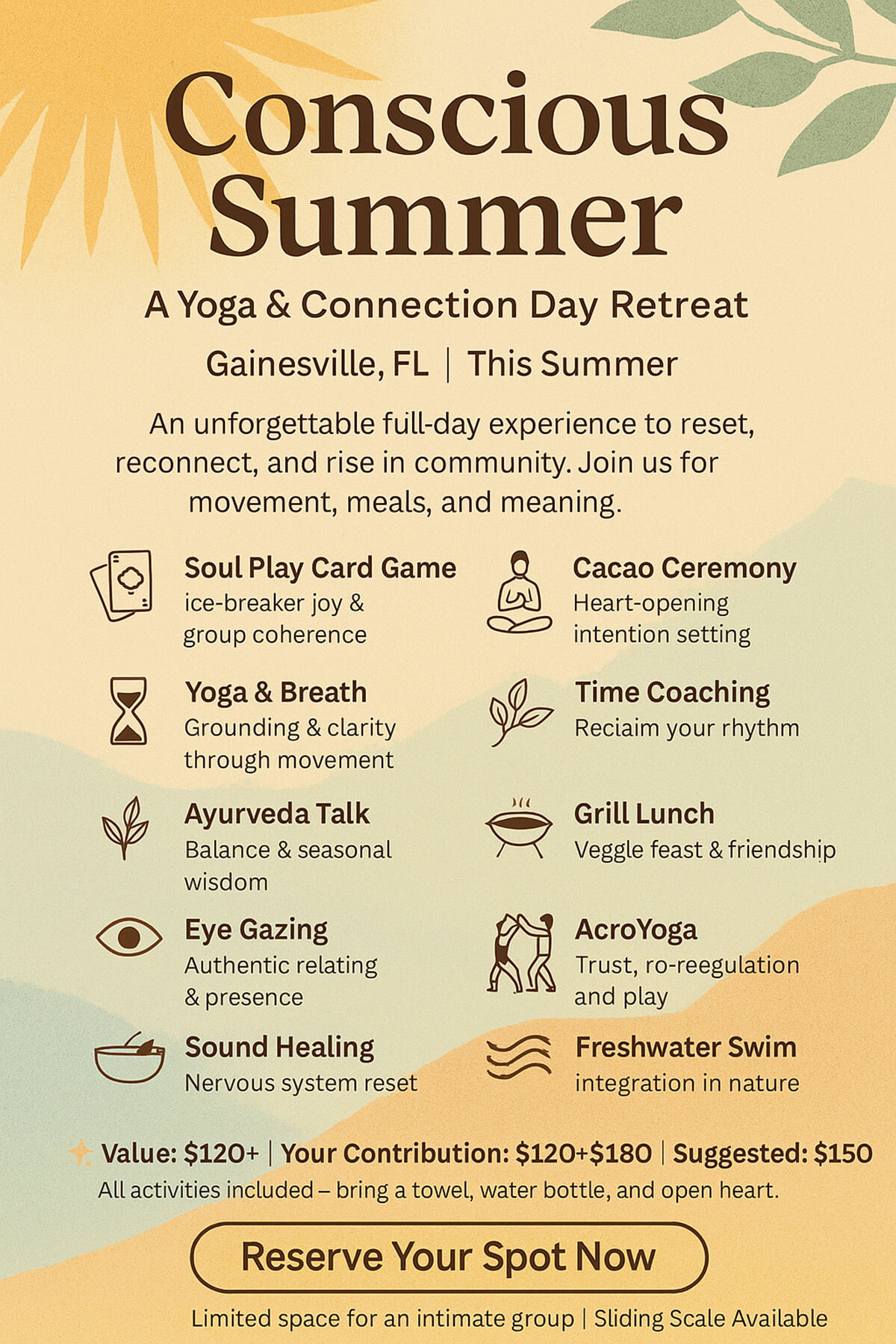 Conscious Summer Retreat at Lake Wauburg