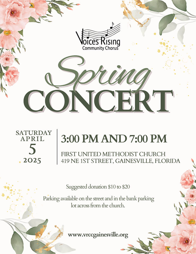 voices rising spring concert poster