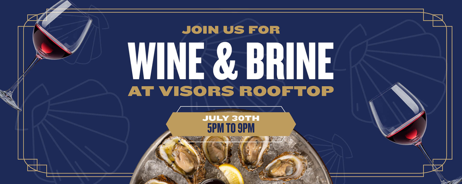 wine and brine at visors rooftop