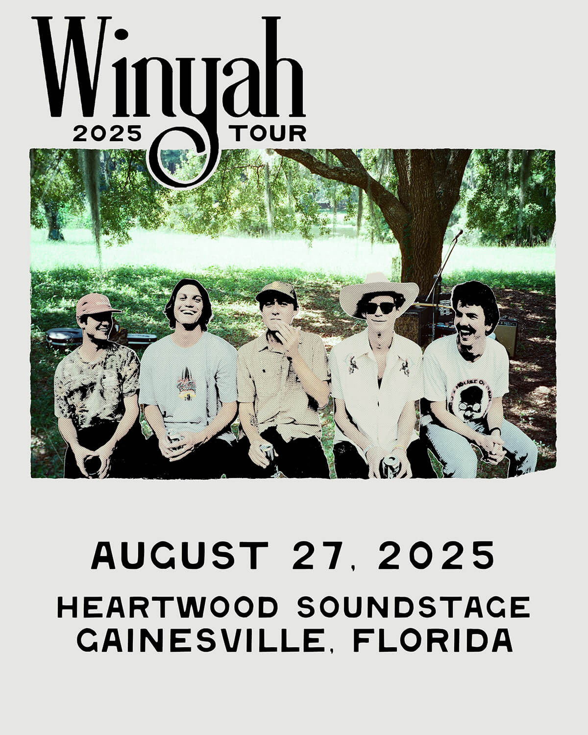 music show poster with band members of winyah
